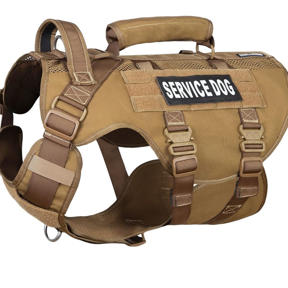 Heavy-Duty Service Dog Harness - Tan